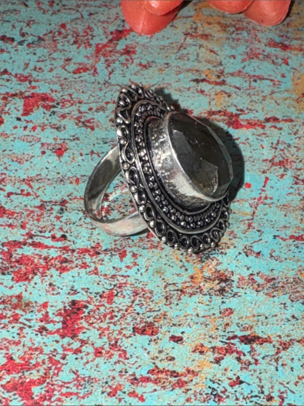 Silver Labradorite Ring - Picture 7 of 10